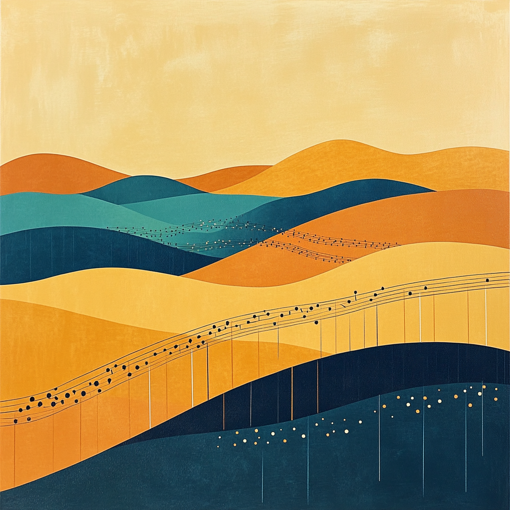 Paul Klee Inspired Melodic Dunes Numbered painting kits