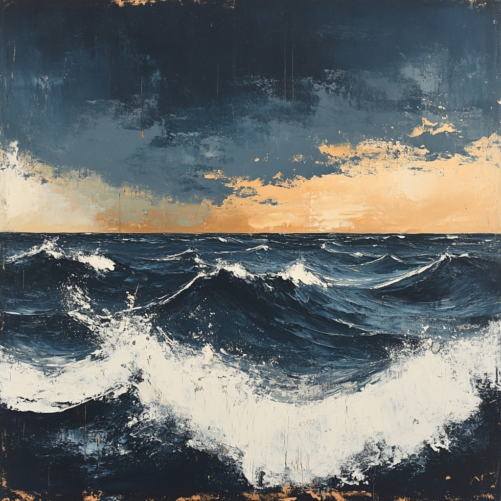 Arthur Lismer Inspired September Gale Over Whitecaps DIY paint by numbers