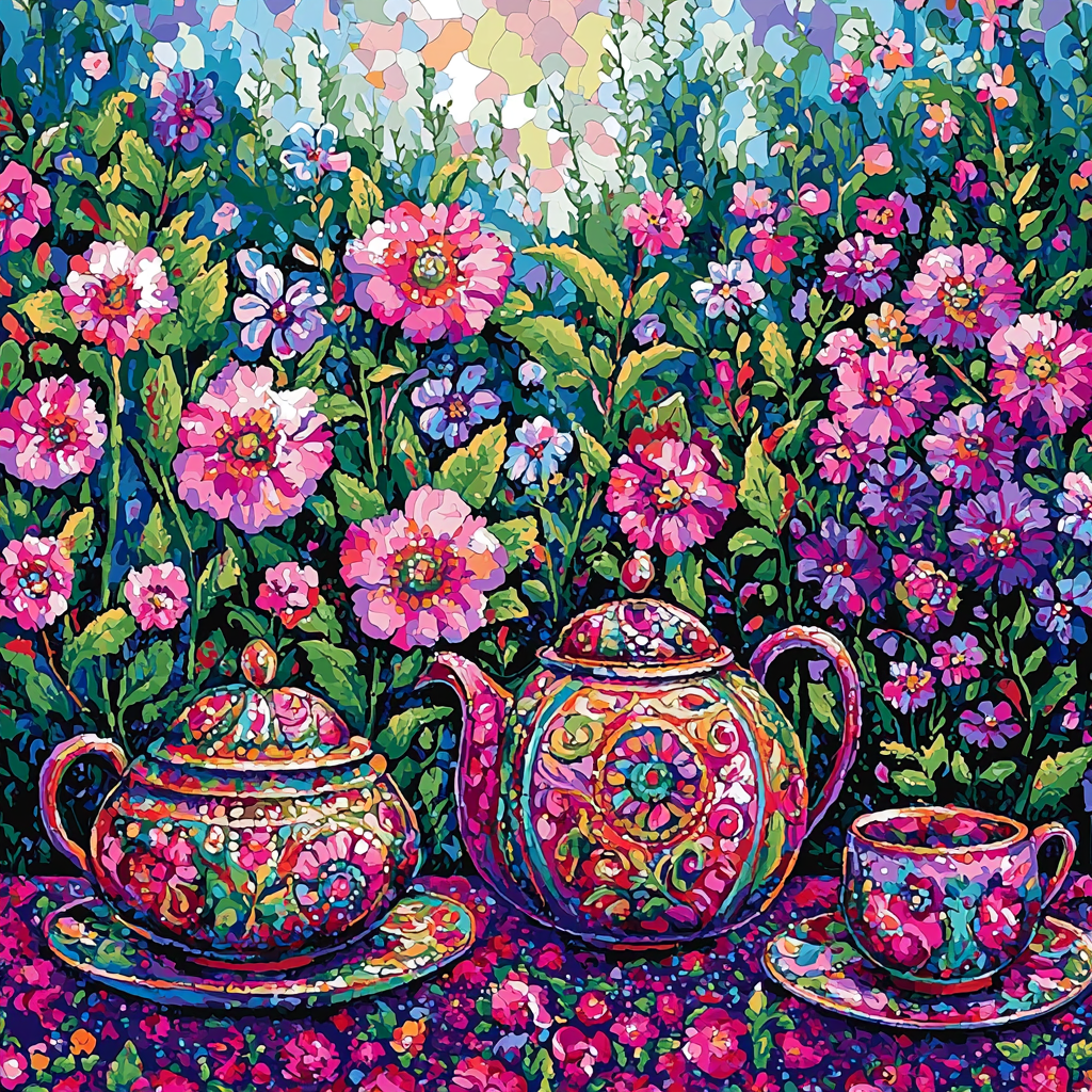 Mommy And Me Tea Party Paint By Numbers Art