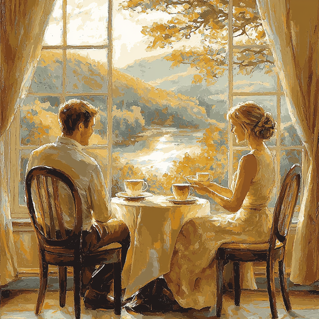 Morning Coffee With Mom Painting By Numbers Kit