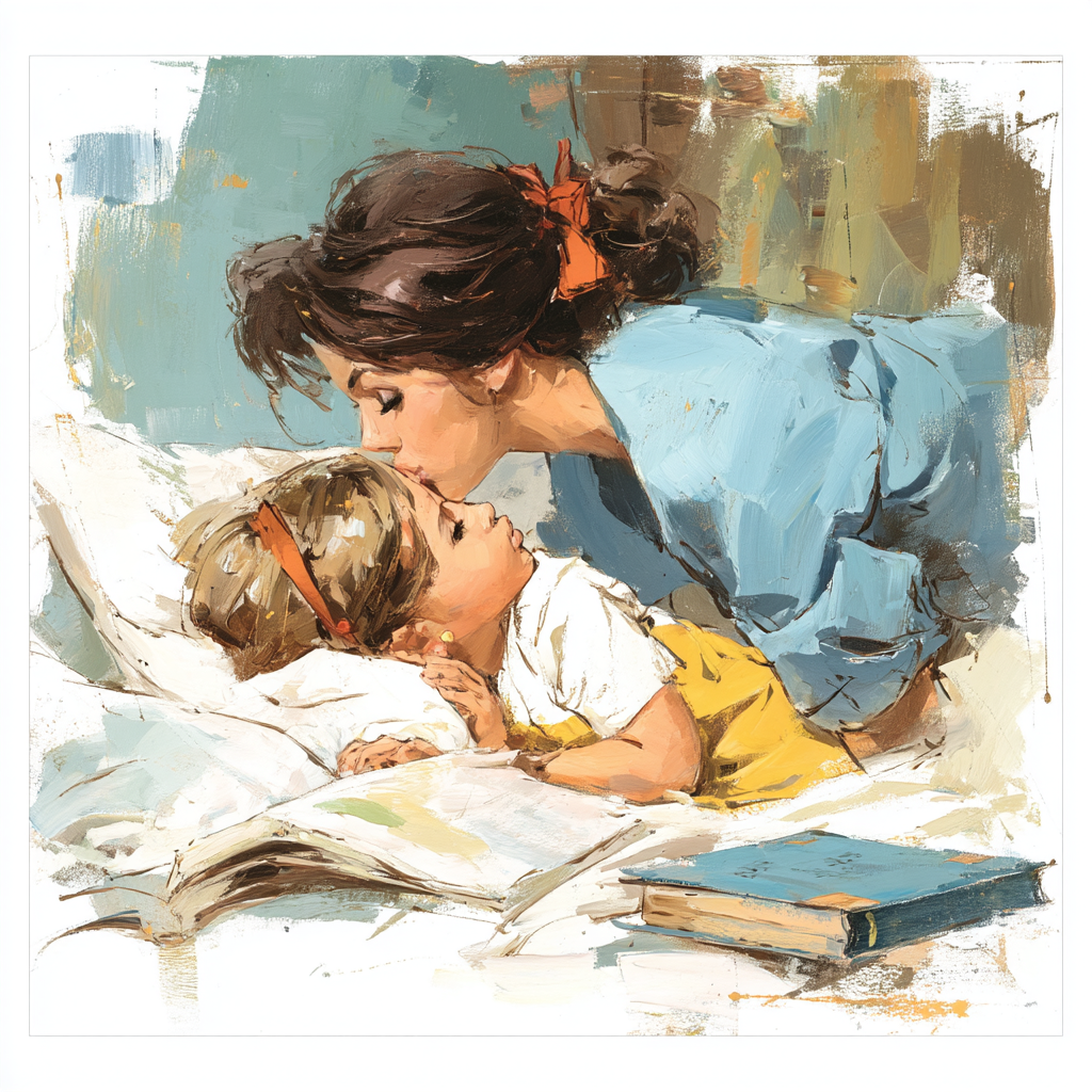 Sweet Dreams With Mom Painting Number Kit