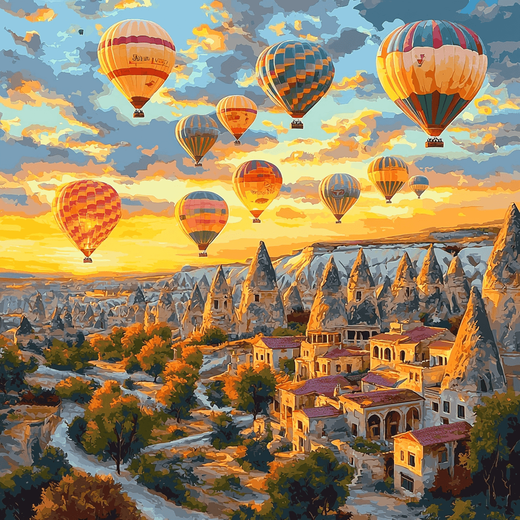 Cappadocia Hot Air Balloons Paint By Numbers