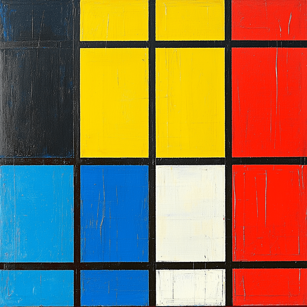 Piet Mondrian Inspired Geometric Metropolis Vibe Paint By Numbers Kits