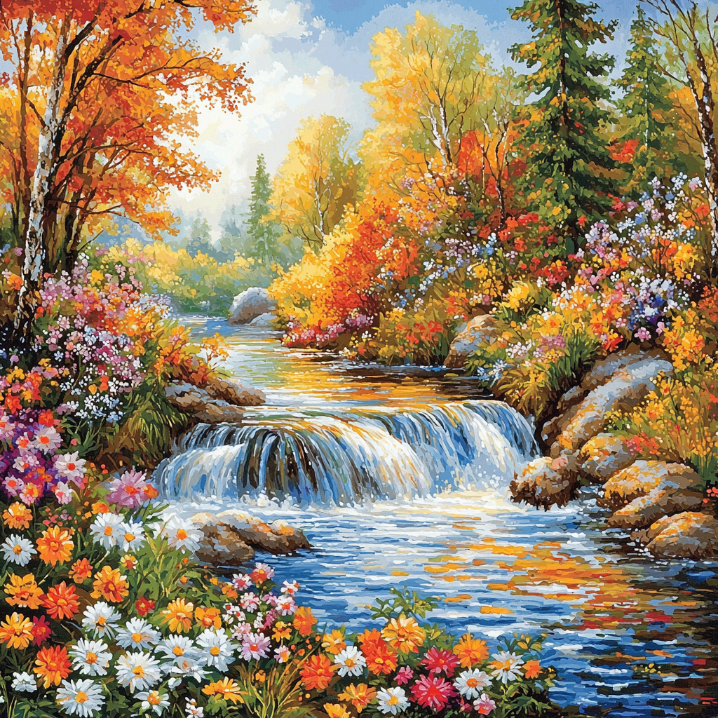 Pierre-Auguste Renoir Inspired Charming Riverside Number Painting