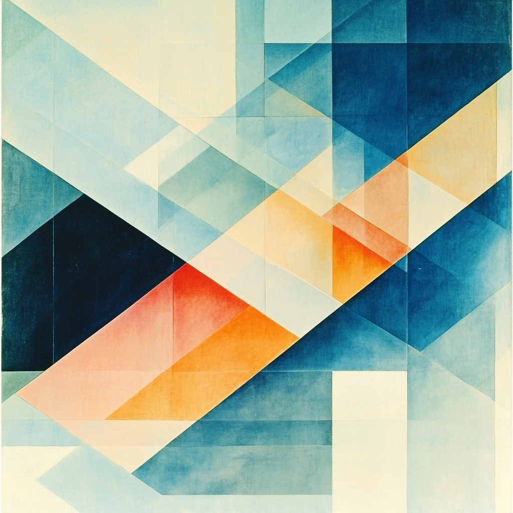 Kazimir Malevich Inspired Infinite Perspectives Number Painting