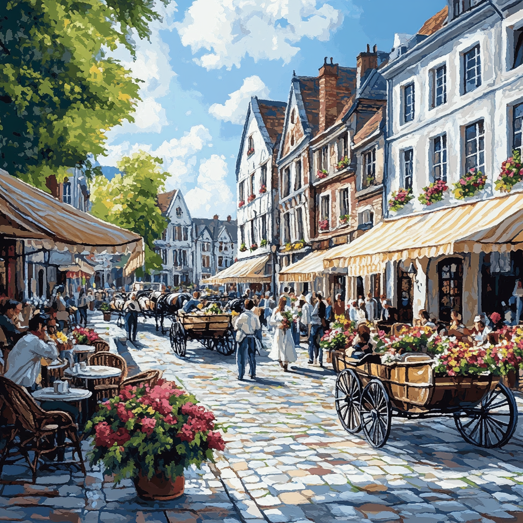Market Square Life Krakow Poland DIY paint by numbers