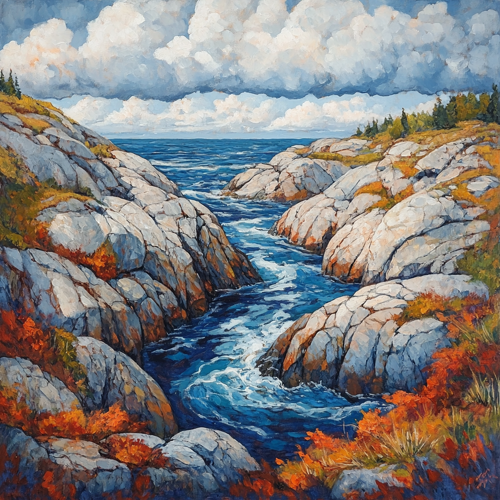 Arthur Lismer Inspired September Gale Over McGregor Channels painting number kit