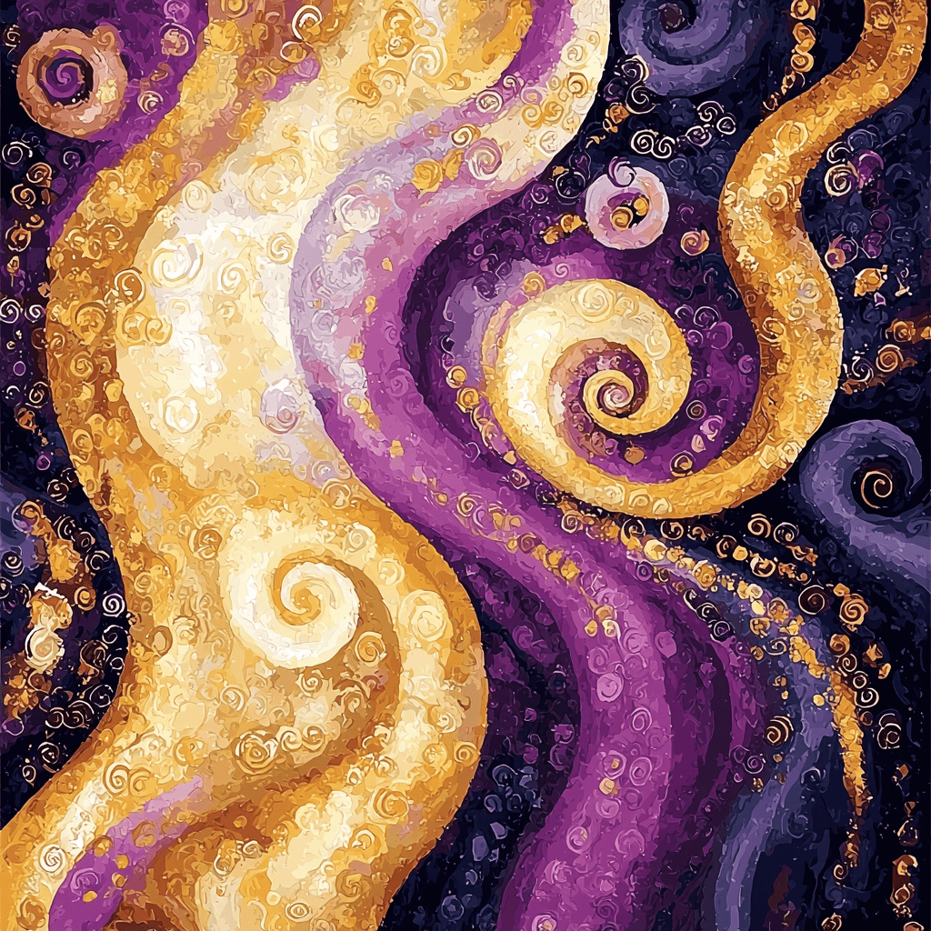 Gustav Klimt Inspired Luminous Reverie Paint By Color