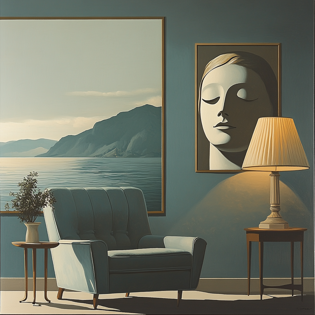 Rene Magritte Inspired Everyday Mystery Numbered painting kits