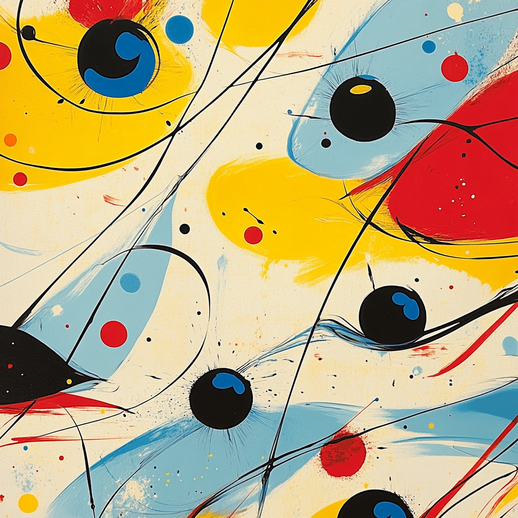 Joan Miró Inspired Rhythms Of Imagination paint by color