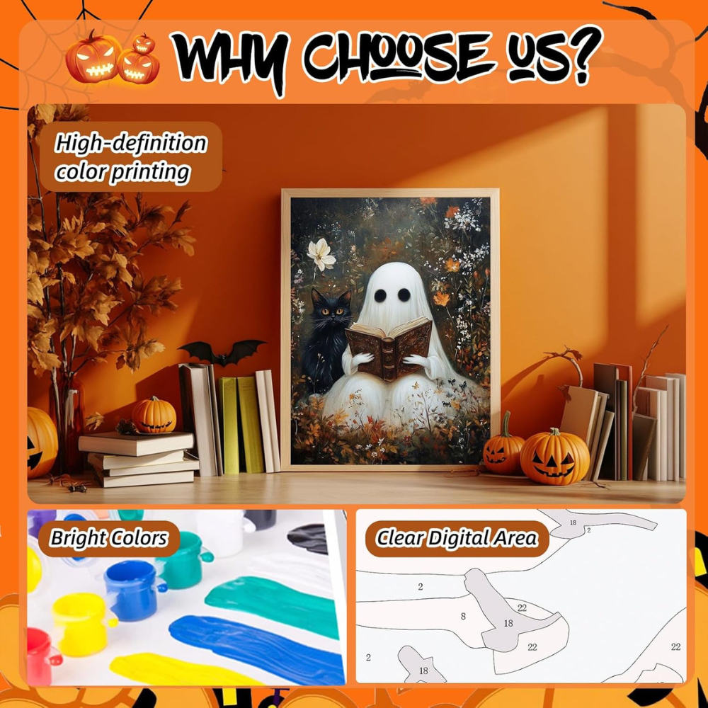 Halloween Reading Companion Paint by Numbers Kit