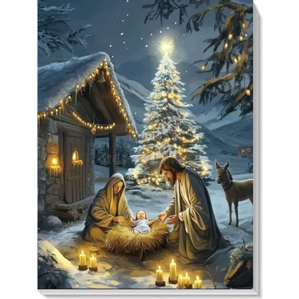 Pack Of 4 Christmas Paint By Numbers Set 