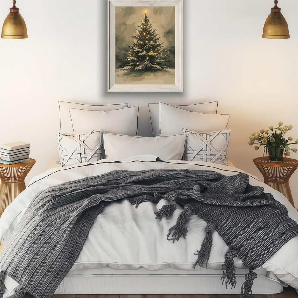 Christmas Tree Paint by Numbers Kit With DIY Canvas Set