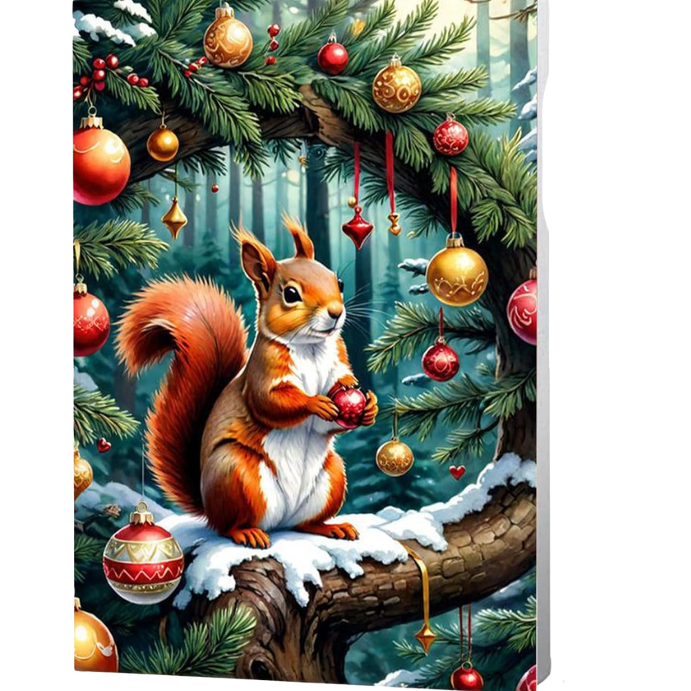Christmas Paint by Numbers Kit with Frame and Easel