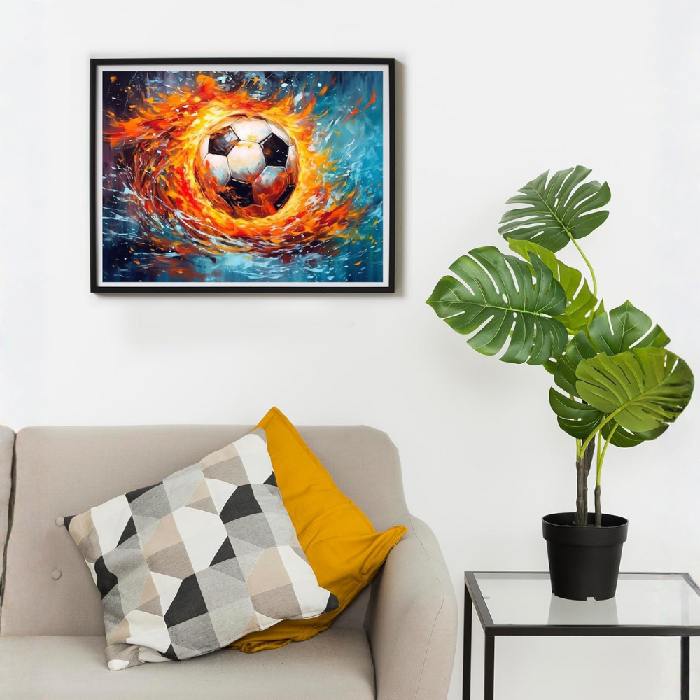 Soccer FIFA 2026 Acrylic Fire Paint By Numbers Kit For Adults