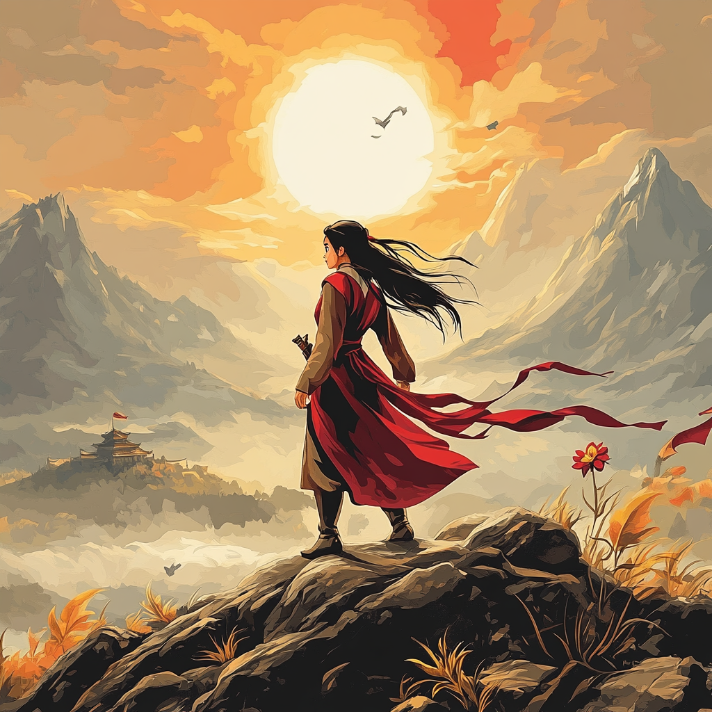 Mulan Courageous Stance painting number kit