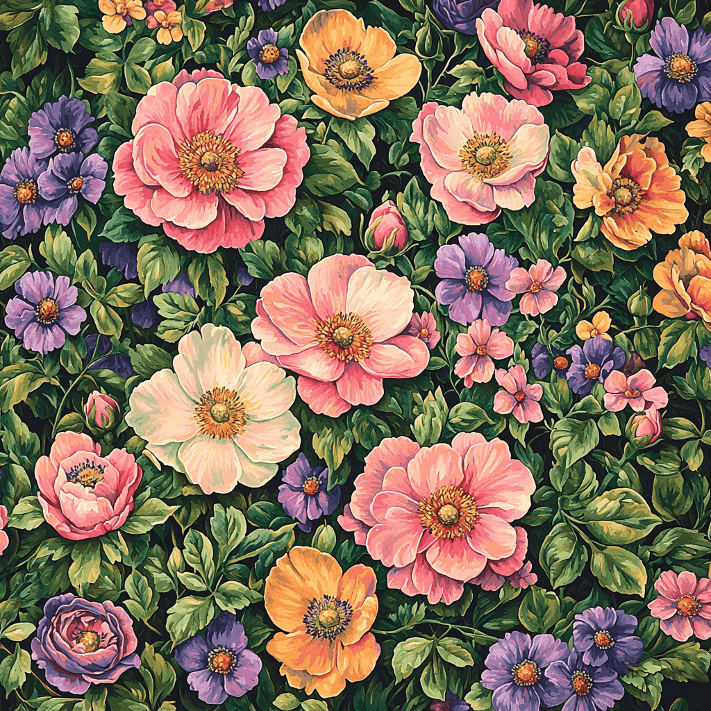 Lawrence Alma-Tadema Inspired Lush Floral Symphony DIY Paint By Numbers