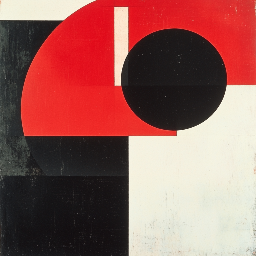 Kazimir Malevich Inspired Radiant Contrasts Number Painting