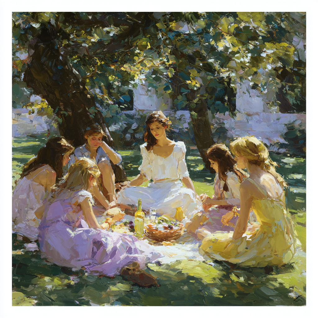 Berthe Morisot Inspired Summer Picnic Paint by numbers kits