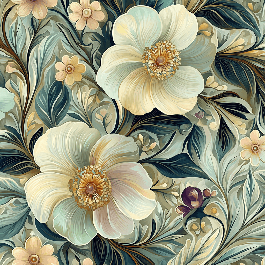 Alphonse Mucha Inspired Harmony Of Blossoms Painting Number Kit