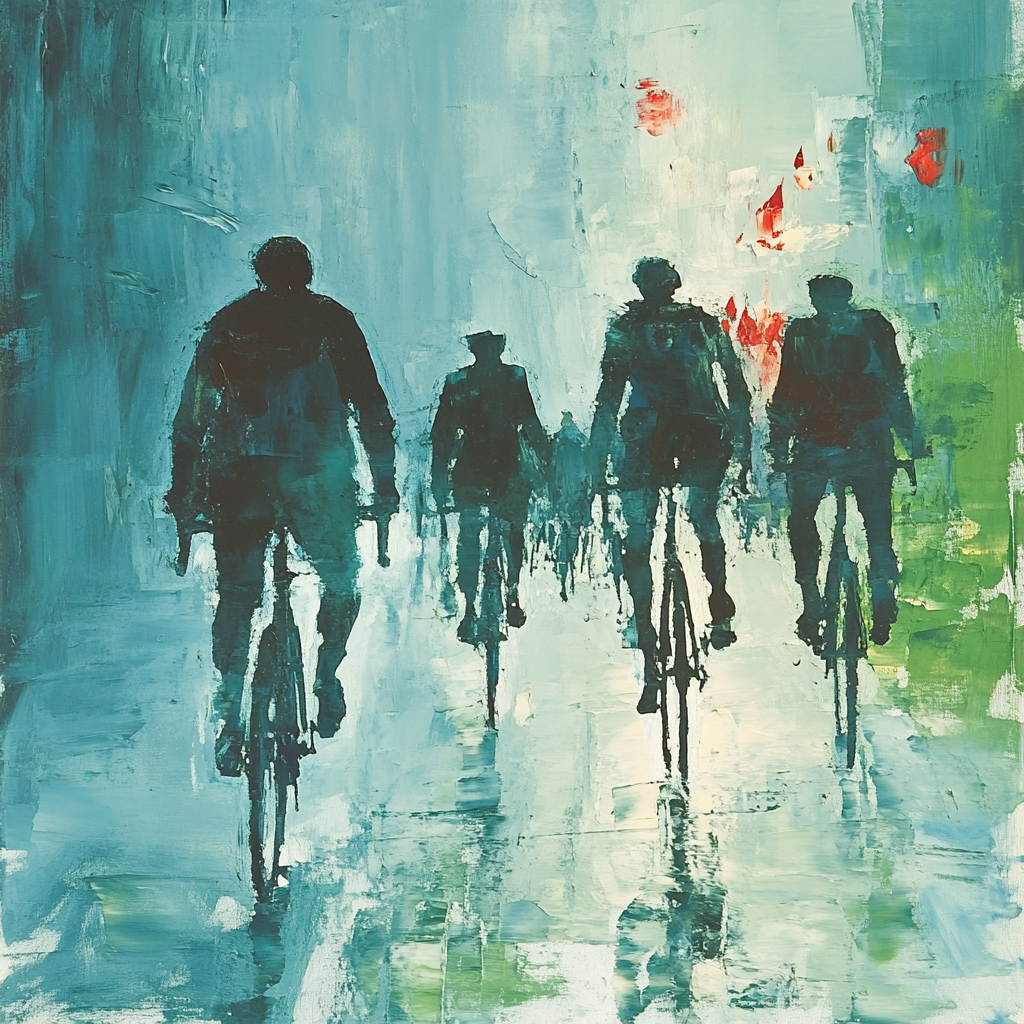 Edouard Manet Inspired Bicycle Ride Paint by numbers art