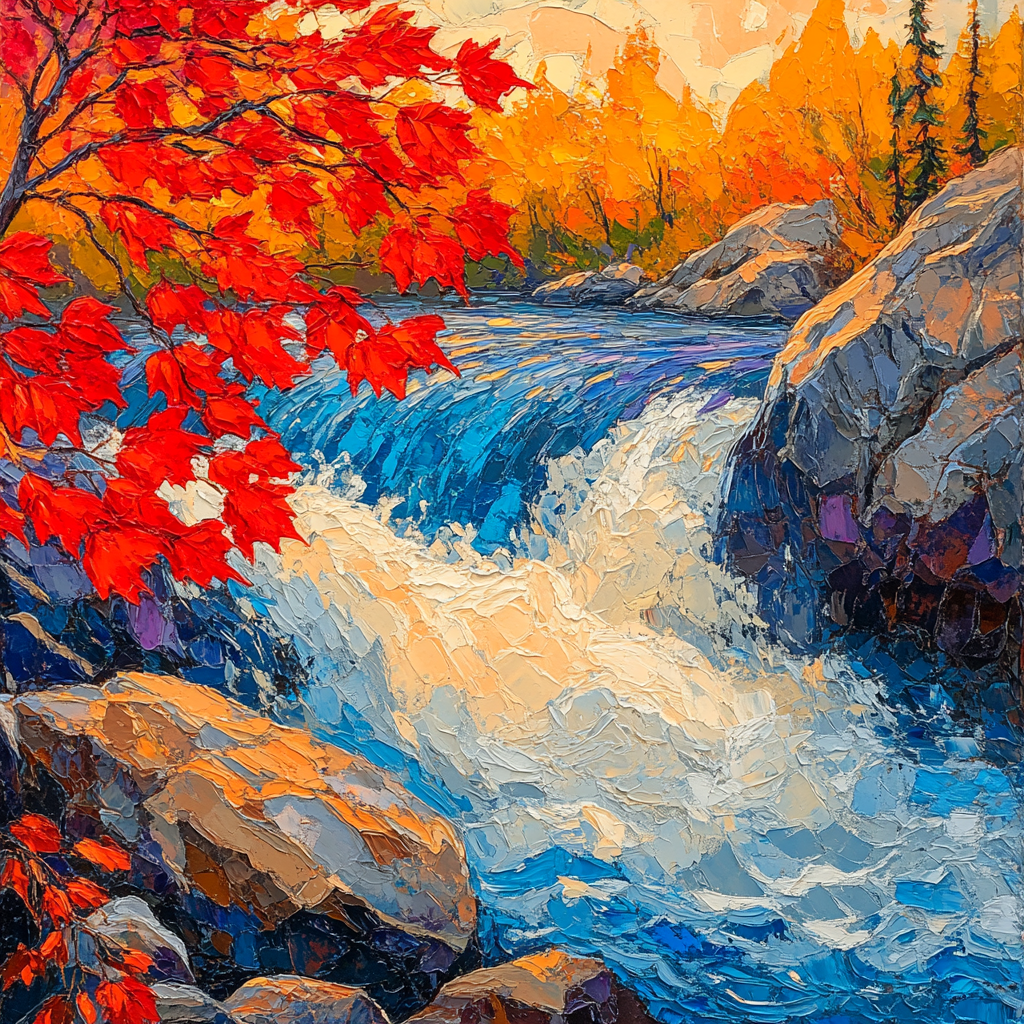A Y Jackson Inspired Autumn Rapids Symphony Paint by numbers art