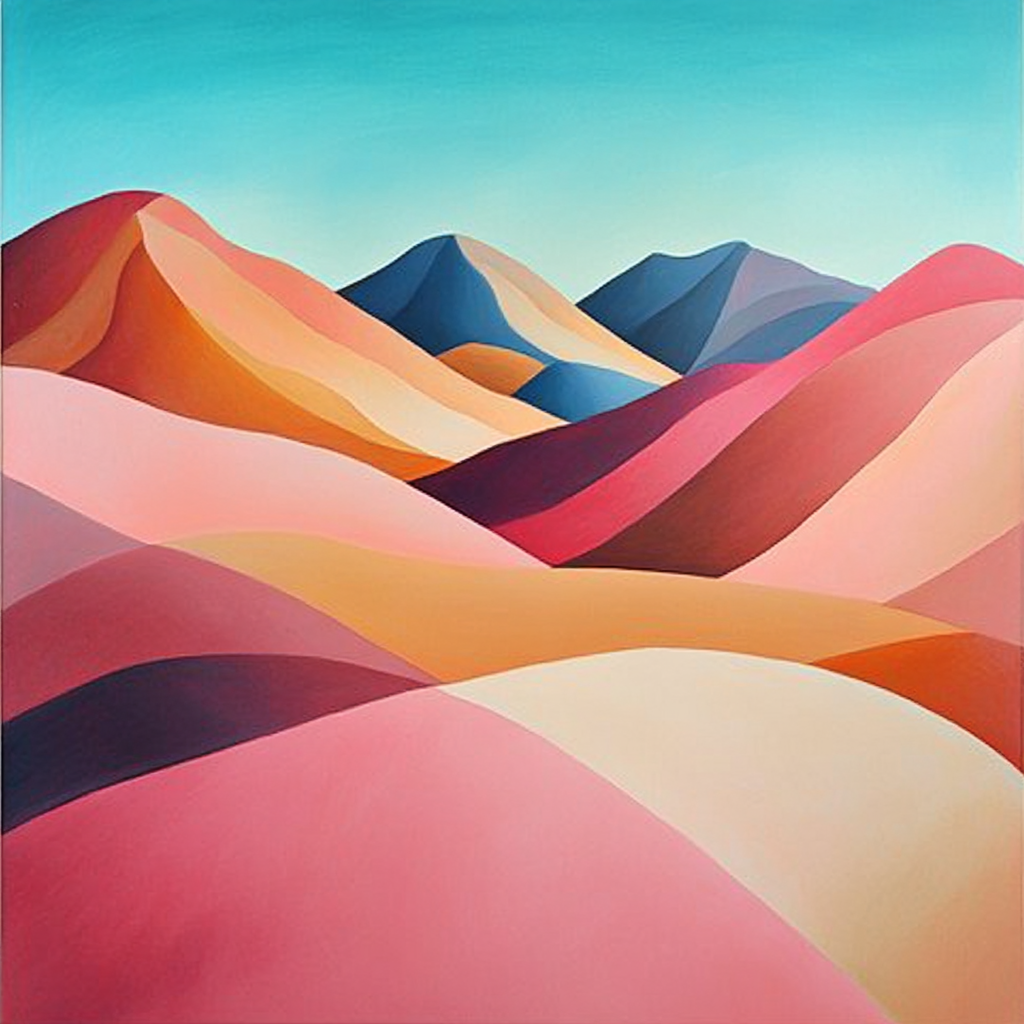 Georgia O’Keeffe Inspired Desert Mountains paint by number