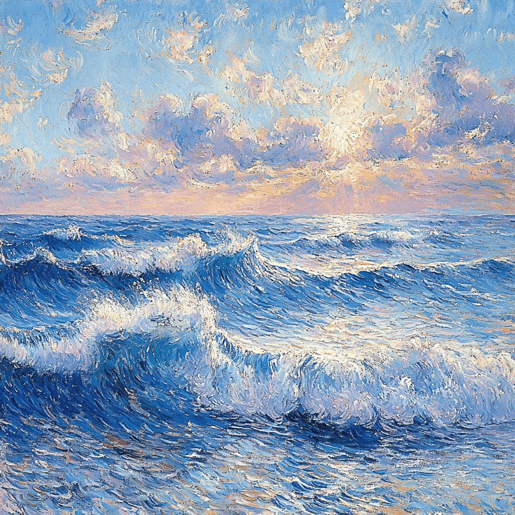 Pierre-Auguste Renoir Inspired Transcendent Ocean Whispers Numbered Painting Kits
