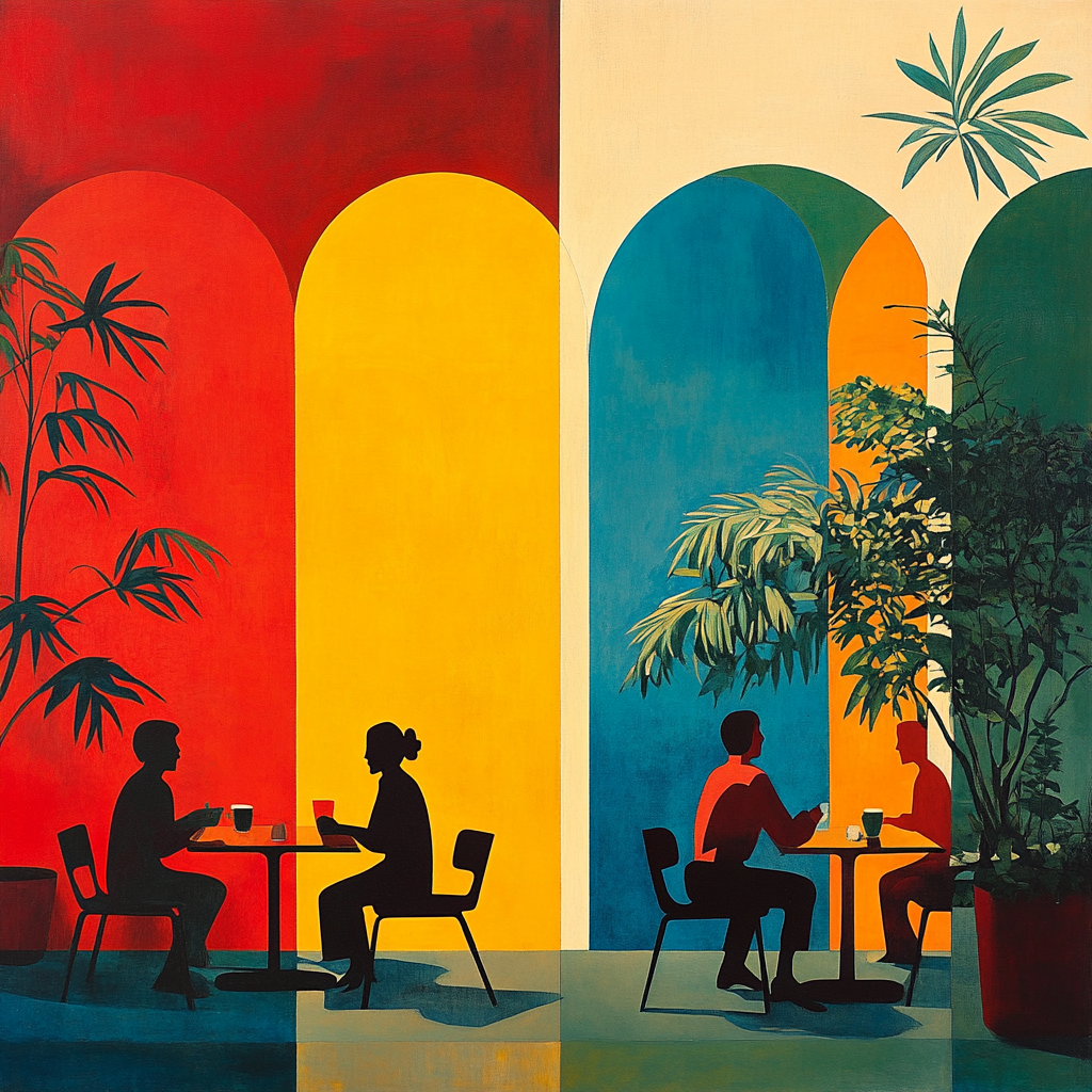 Henri Matisse Inspired Café Conversation Paint by numbers art