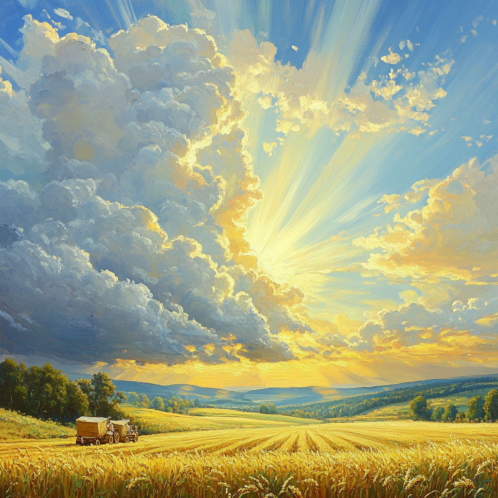 John Constable Inspired Haymaking paint by numbers