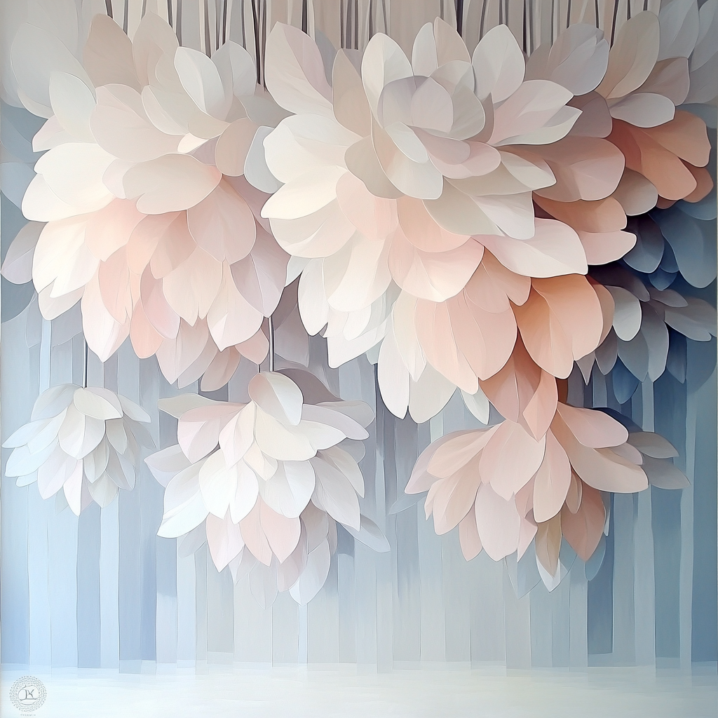 Michelangelo Inspired Petal Cascade paint by number