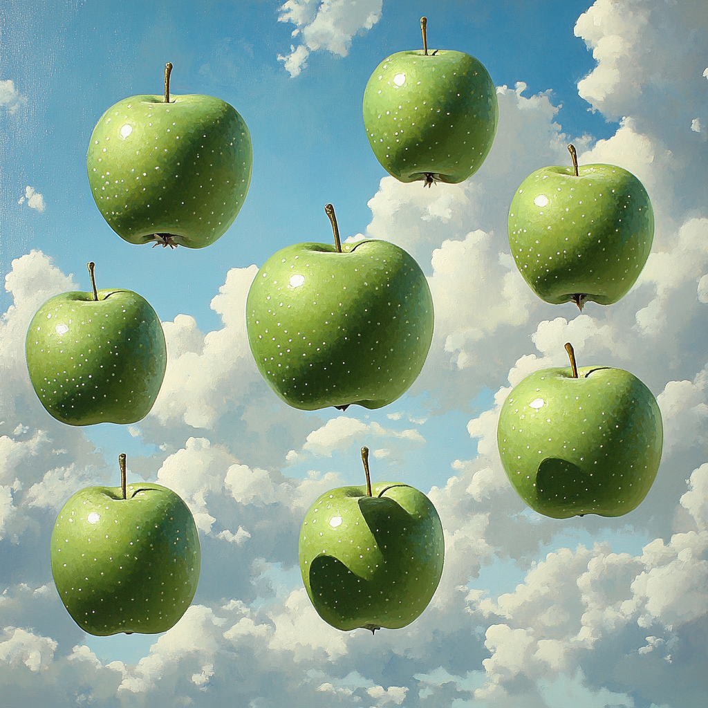 René Magritte Inspired Floating Apples Painting by numbers kit