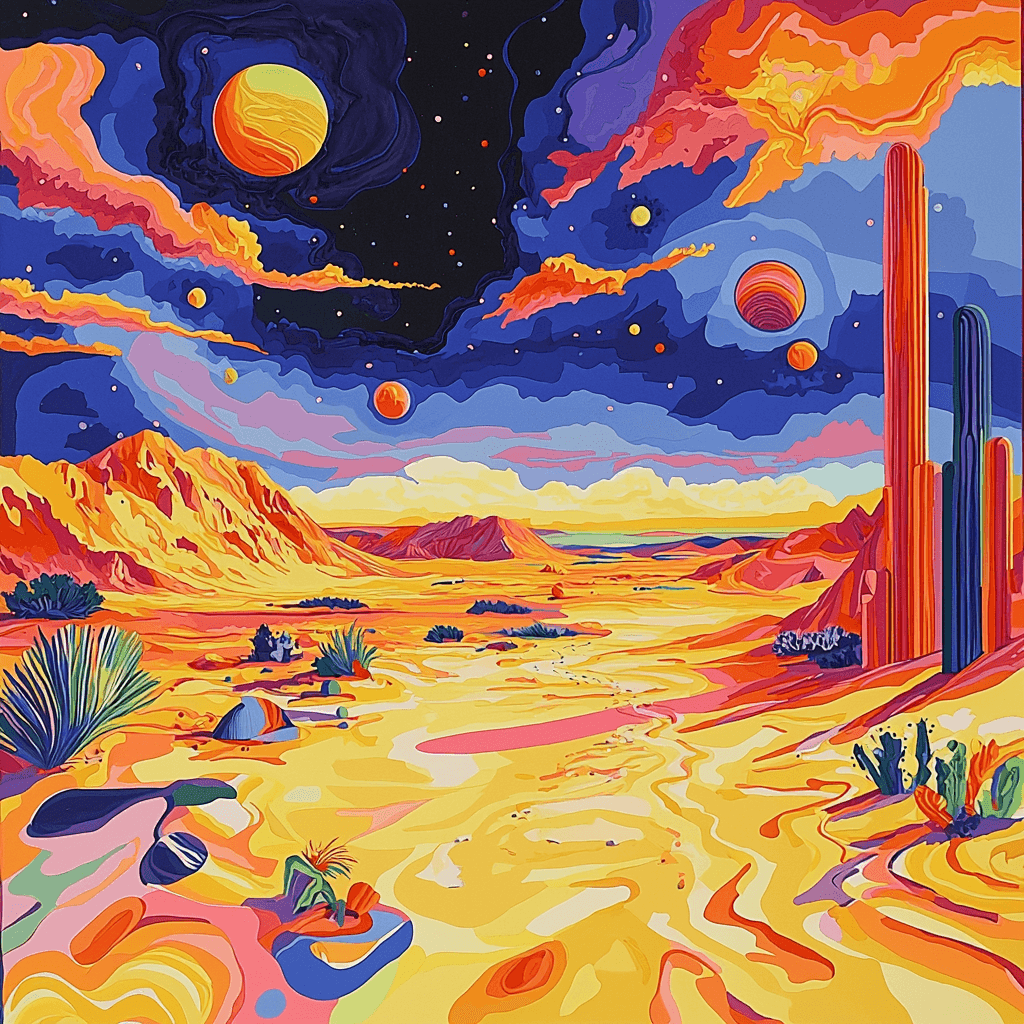 Dali Inspired Surreal Desert Dreams Painting Number Kit