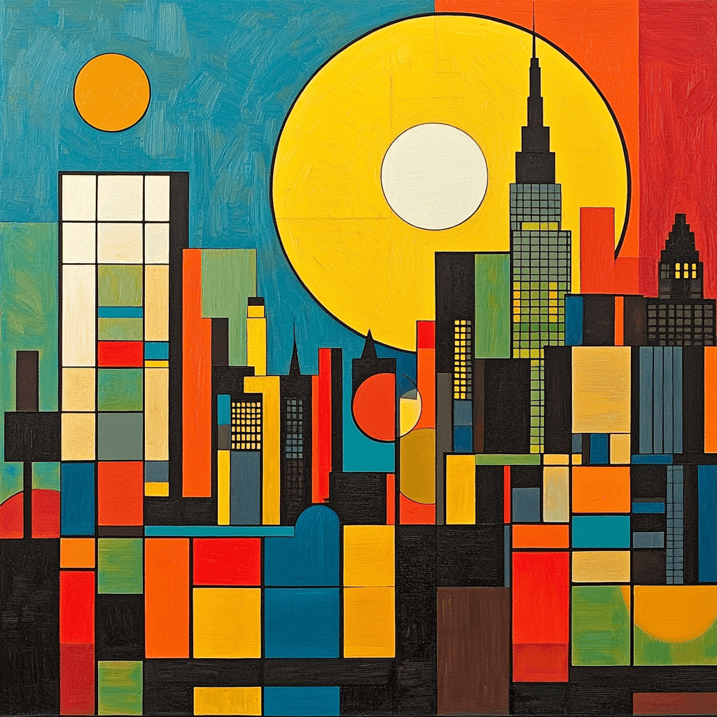 Piet Mondrian Inspired Urban Equilibrium Paint By Color