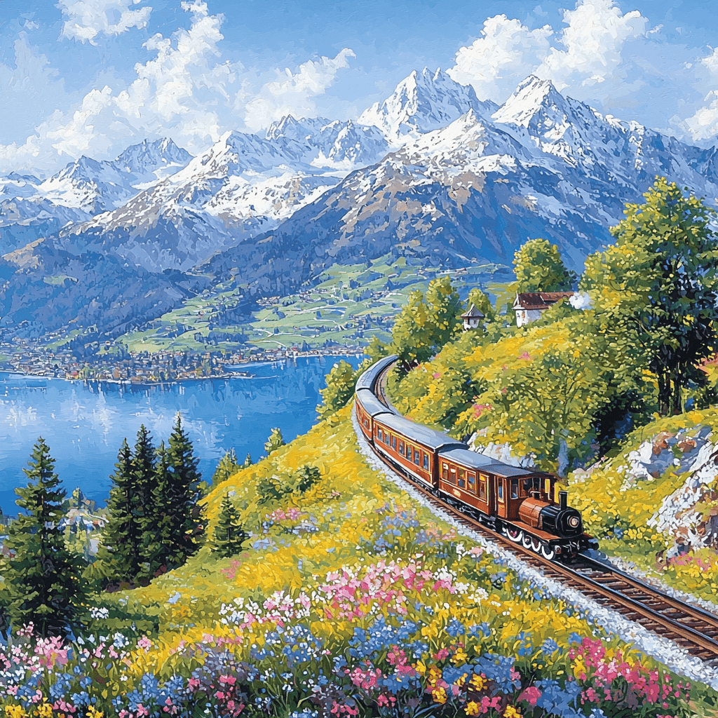 Mount Rigi - Lucerne Paint By Color