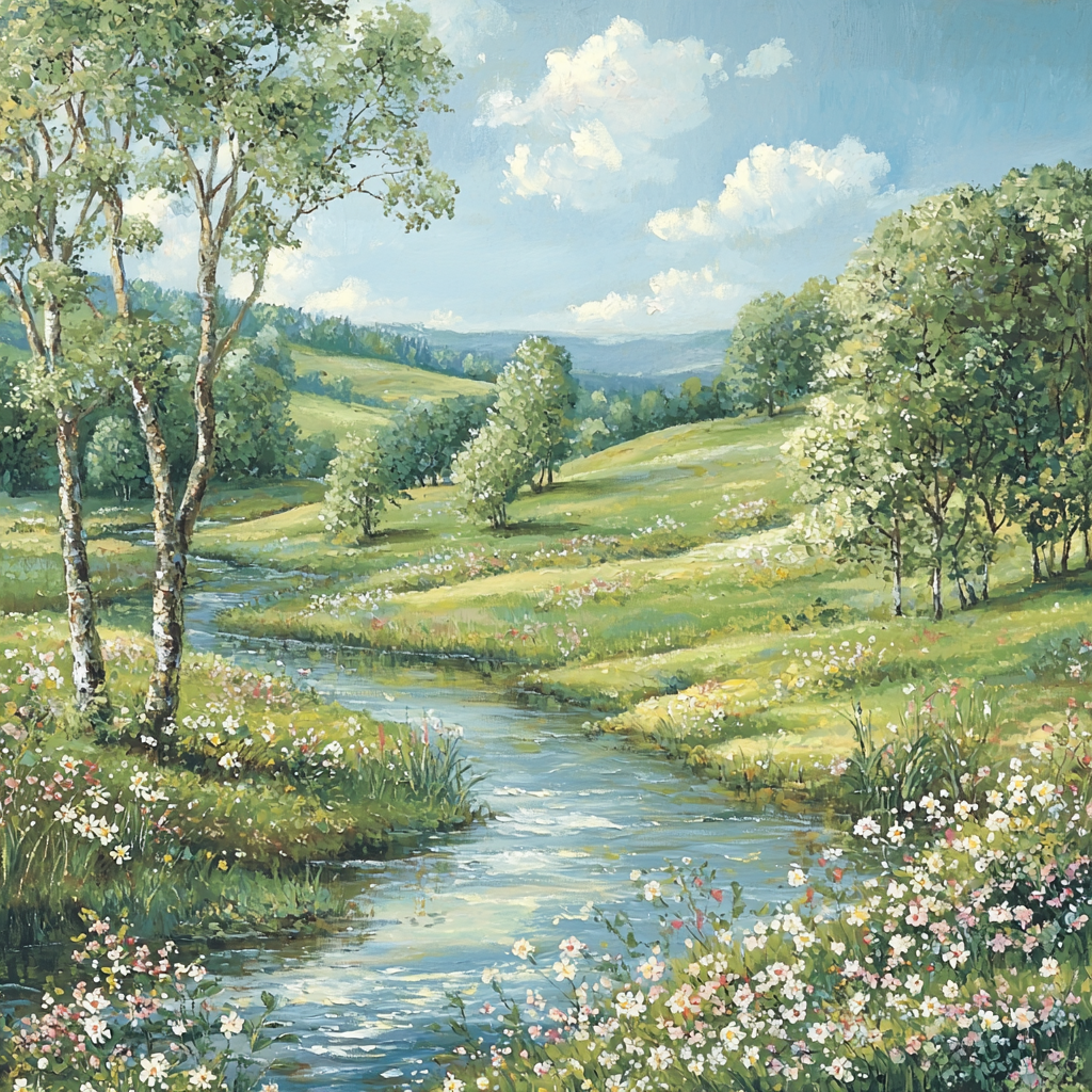 John Constable Inspired Gentle Reflections Of Nature Number Painting