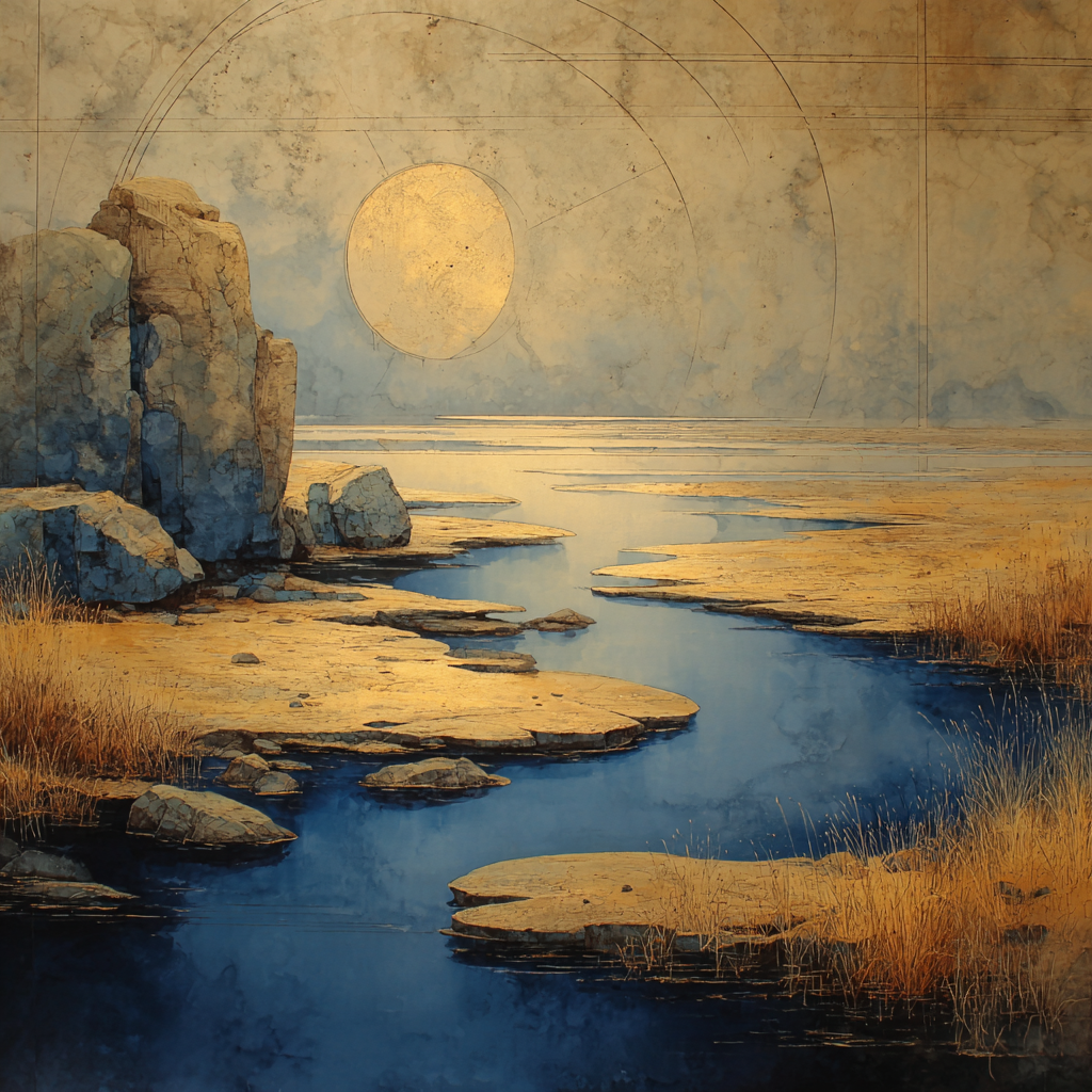 Leonardo Da Vinci Inspired River Of Stars Paint by numbers art