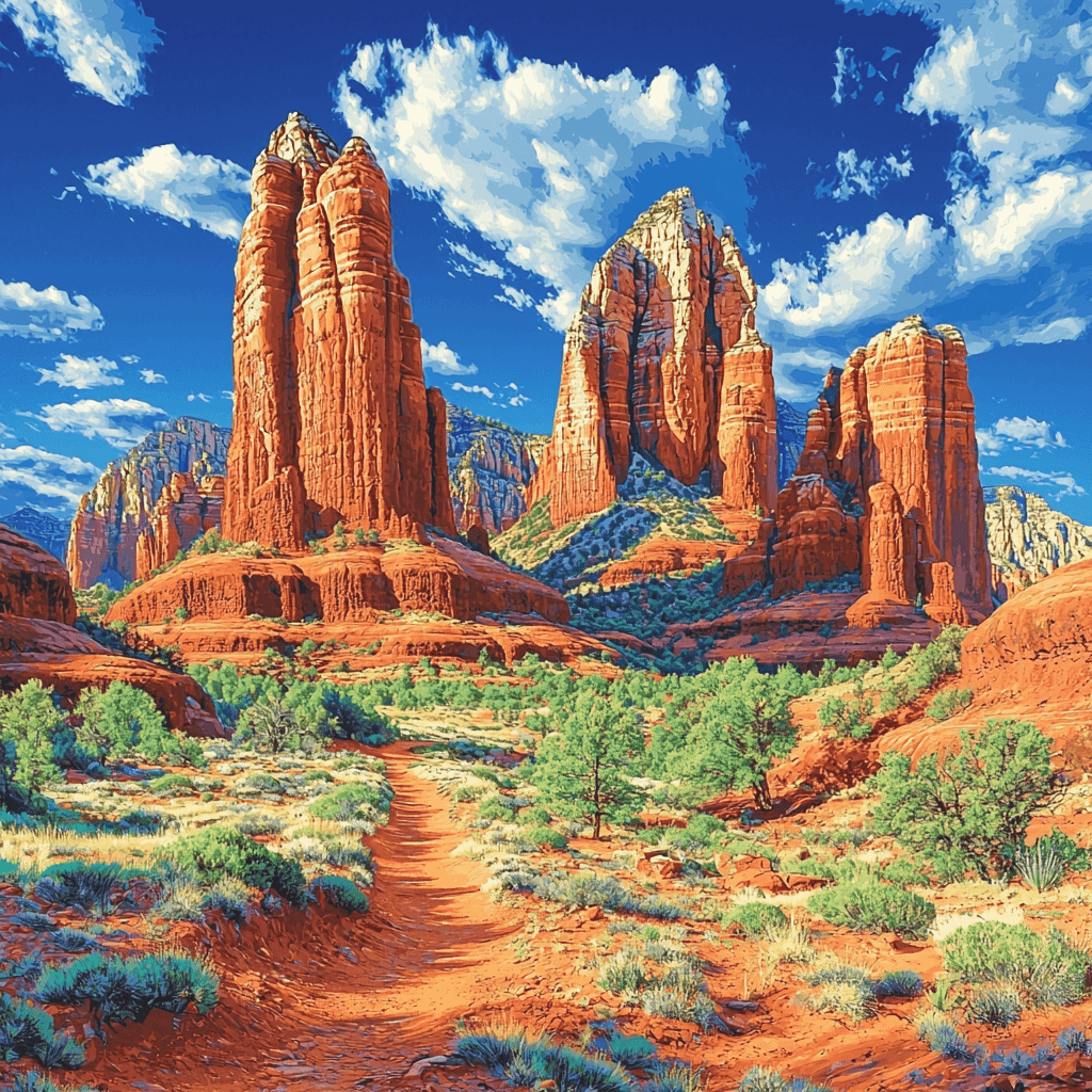 Sedona Red Rocks - Arizona, USA Number Painting