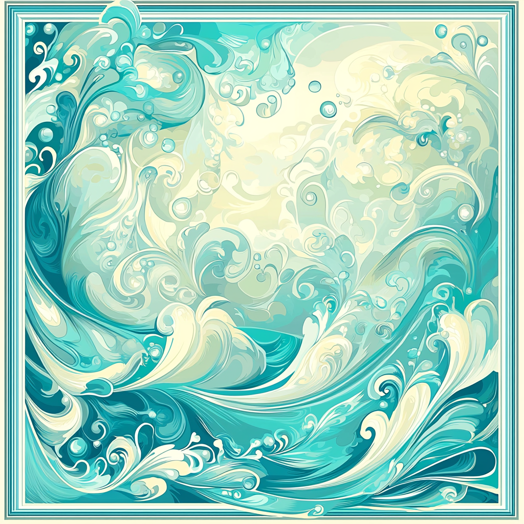 Alphonse Mucha Inspired Aqua Aura Painting Number Kit