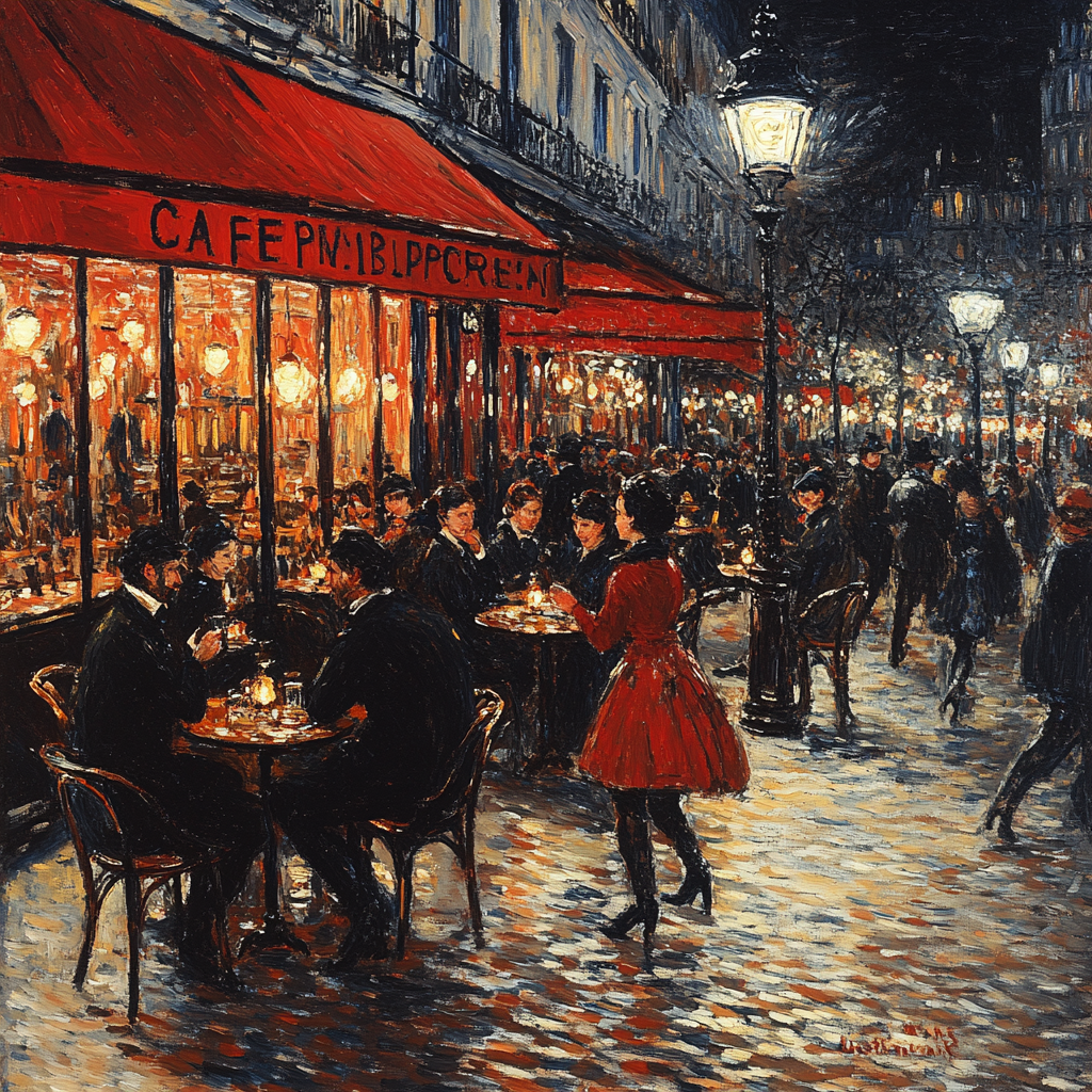 Henri De Toulouse-Lautrec Inspired Vintage Paris Cafe Number painting