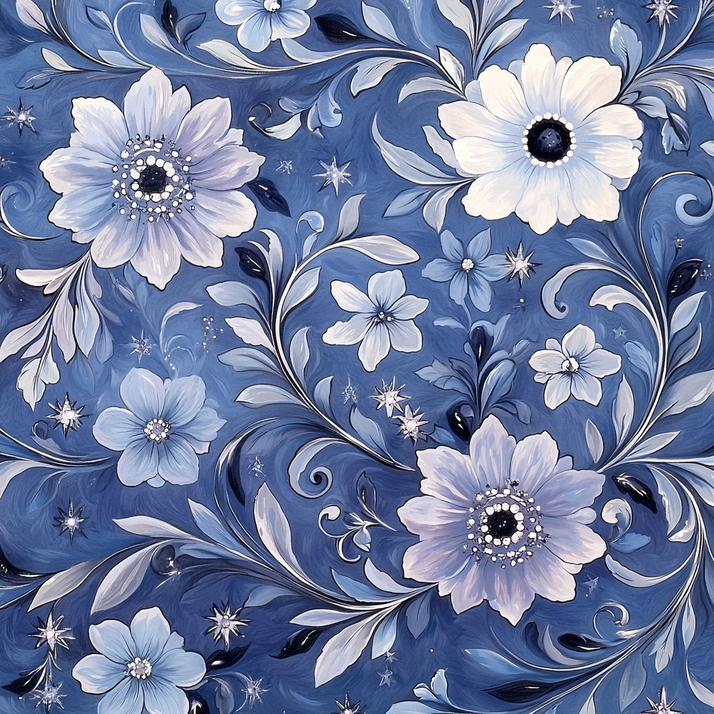 Alphonse Mucha Inspired Starlit Blossom Painting Number Kit