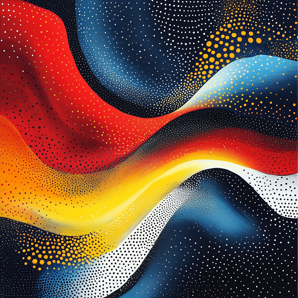 Yayoi Kusama Inspired Cosmic Repetition paint by number