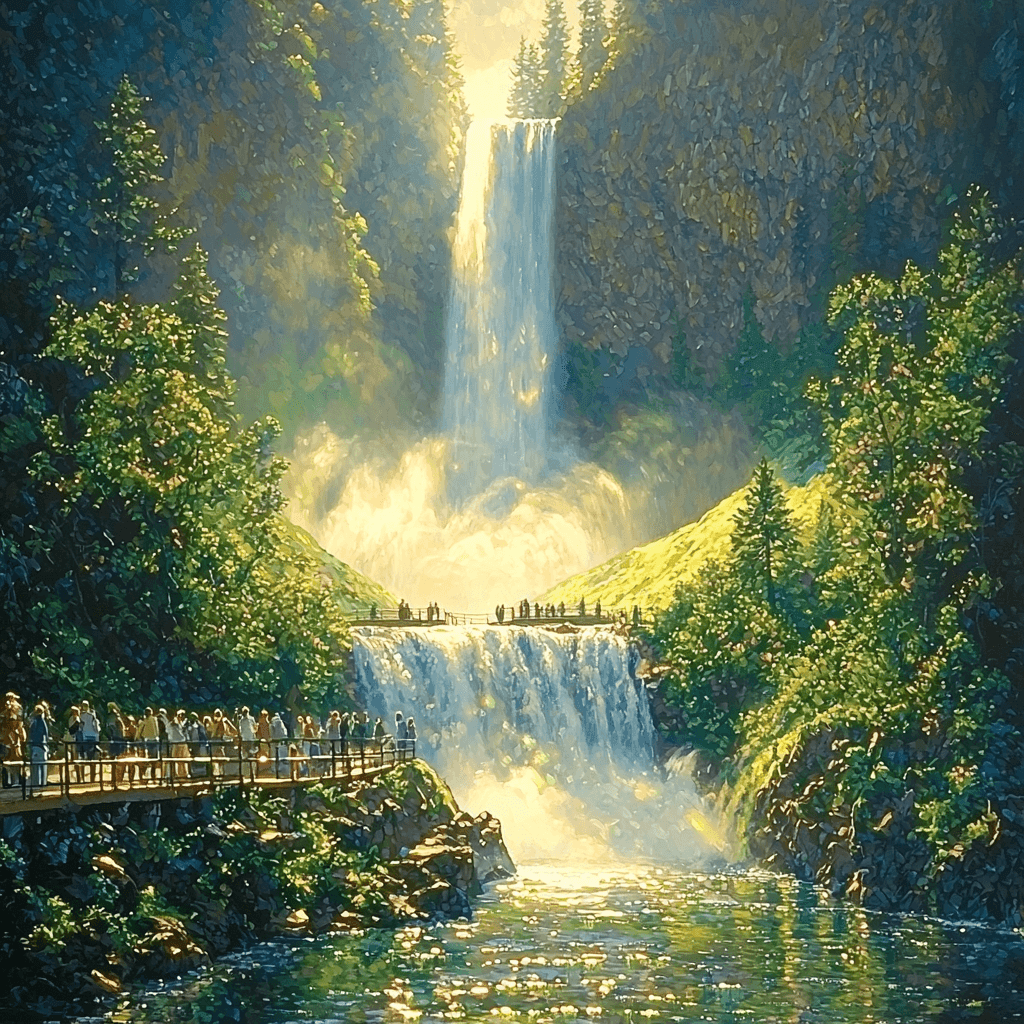 Oregon's Multnomah Falls DIY Paint By Numbers