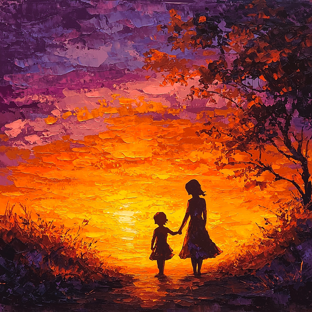 Sunset Stroll Of Love Painting By Numbers Kit