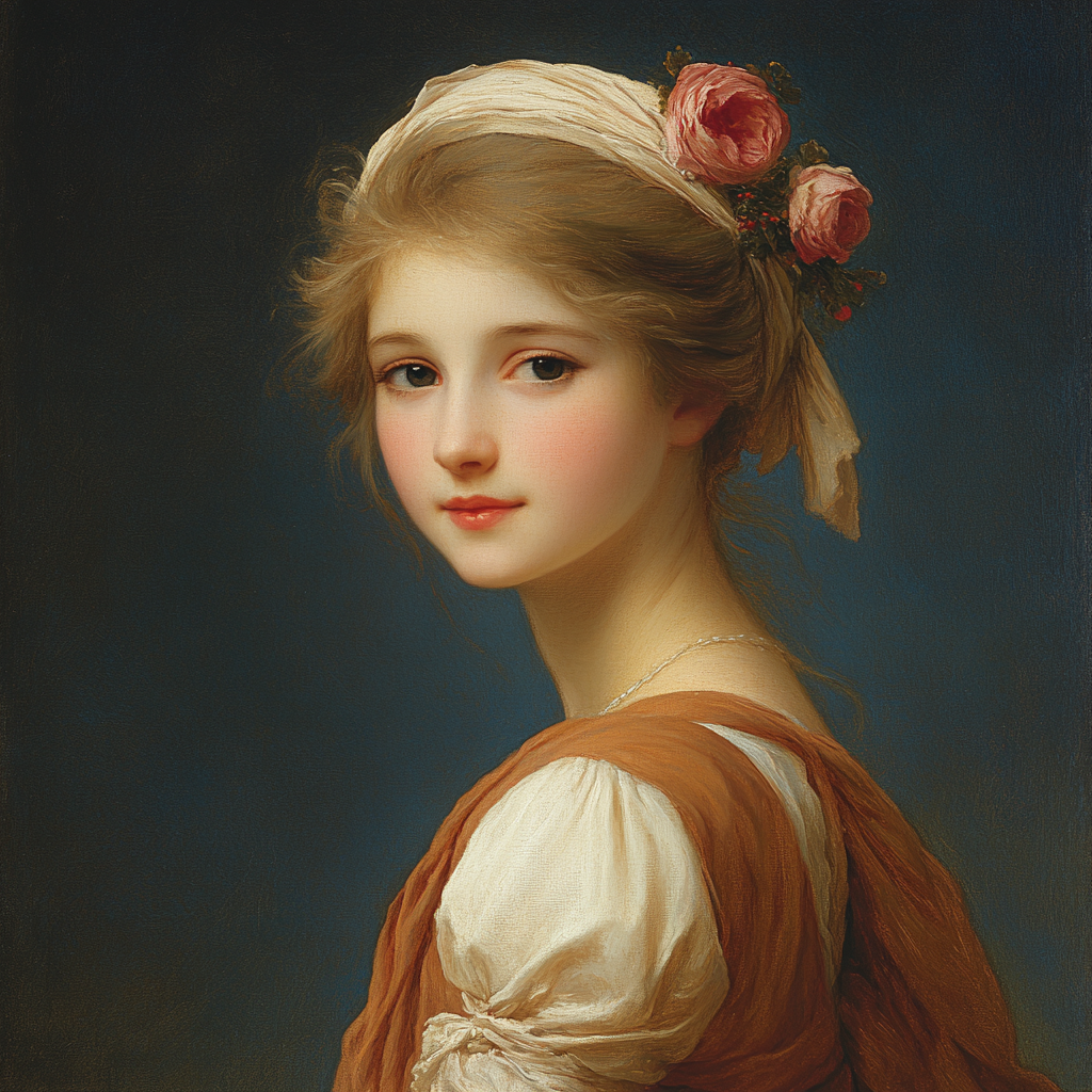Jean-Auguste-Dominique Ingres Inspired Classical Portrait Numbered painting kits