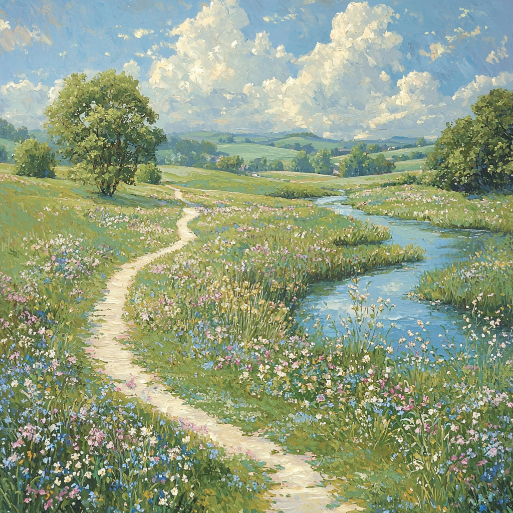 John Constable Inspired The Path To Serenity Paint By Numbers Art