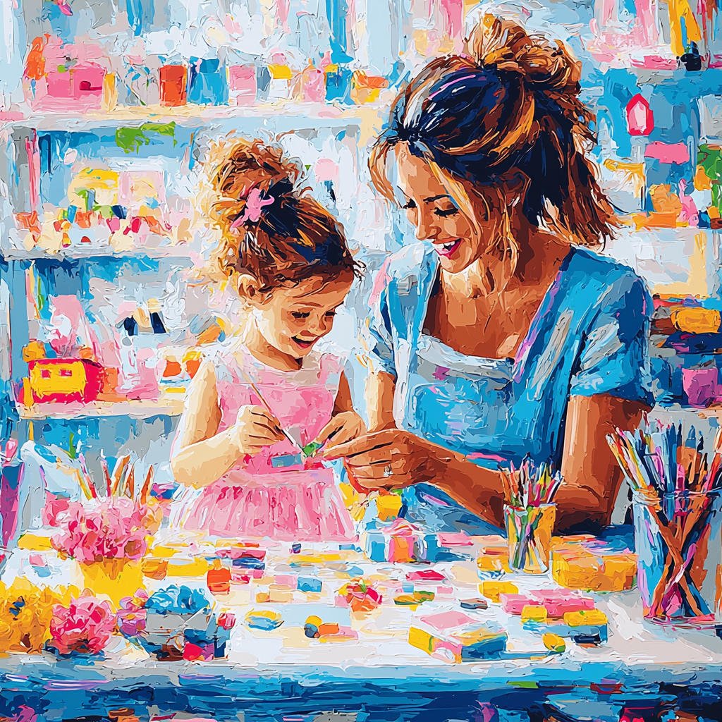A Mother's Gift Number Painting