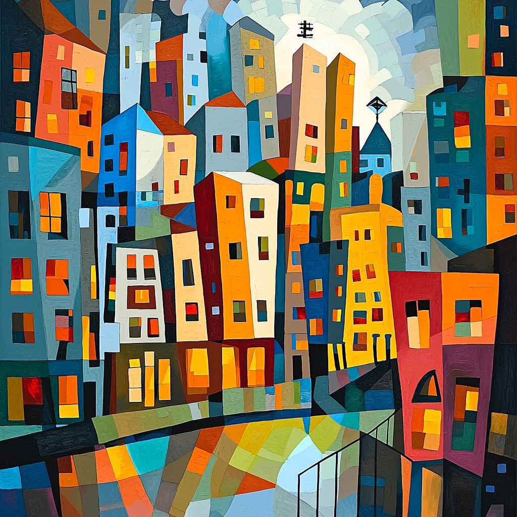 Pablo Picasso Inspired Cubist Urban Jungle Numbered Painting Kits