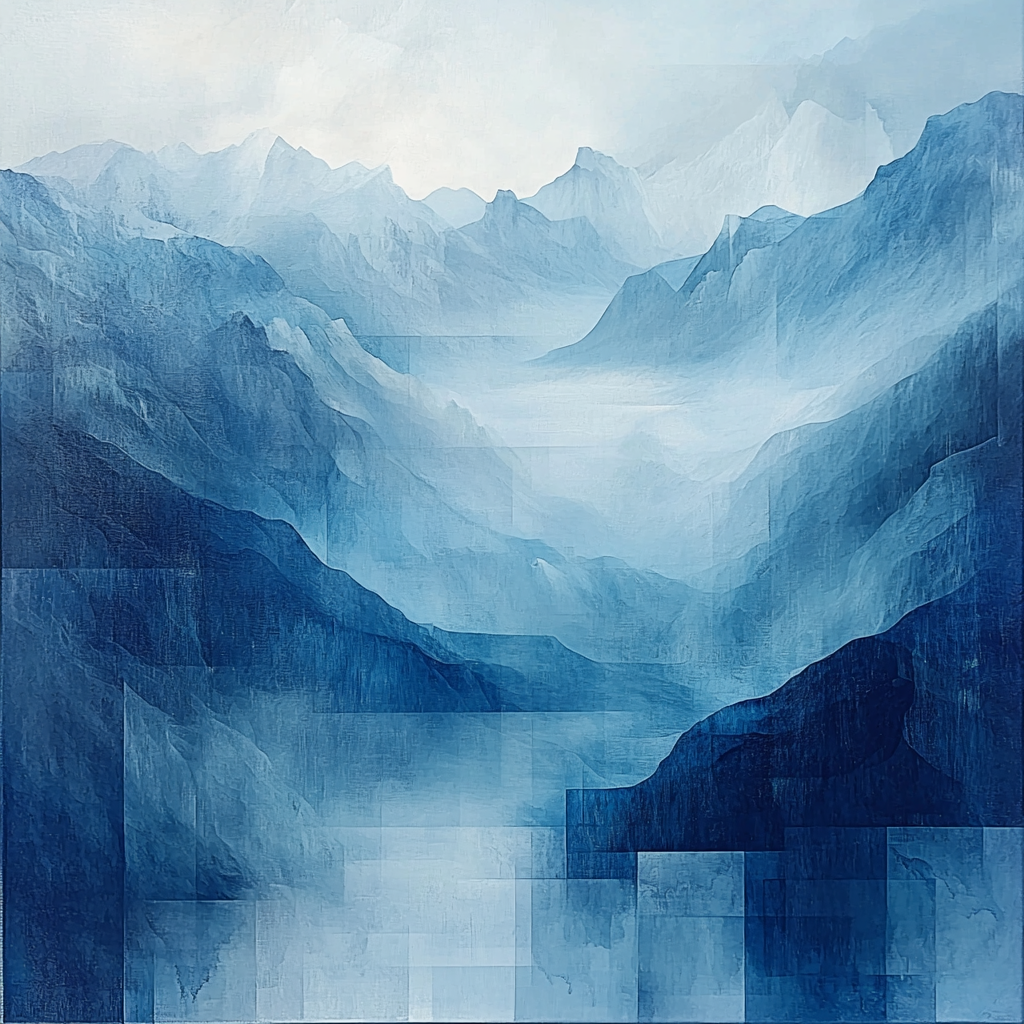 Paul Cézanne Inspired Mystical Mountain Veils Paint By Color