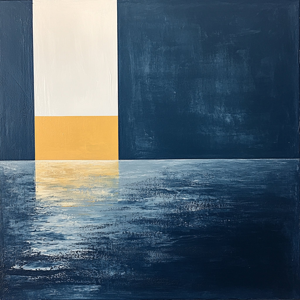 Kazimir Malevich Inspired Suprematist Blue Rift paint by numbers